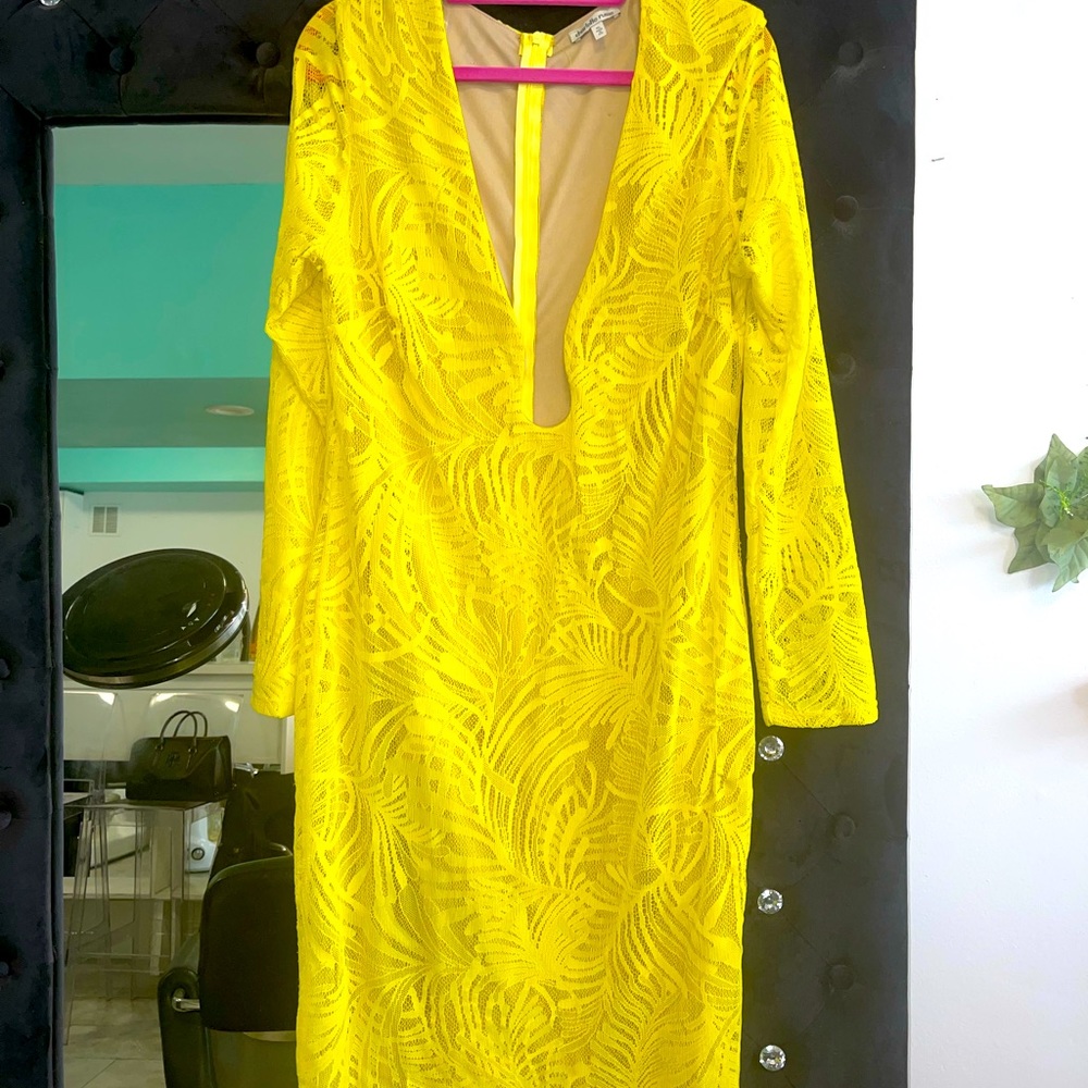 Charlotte Russe lance yellow dress